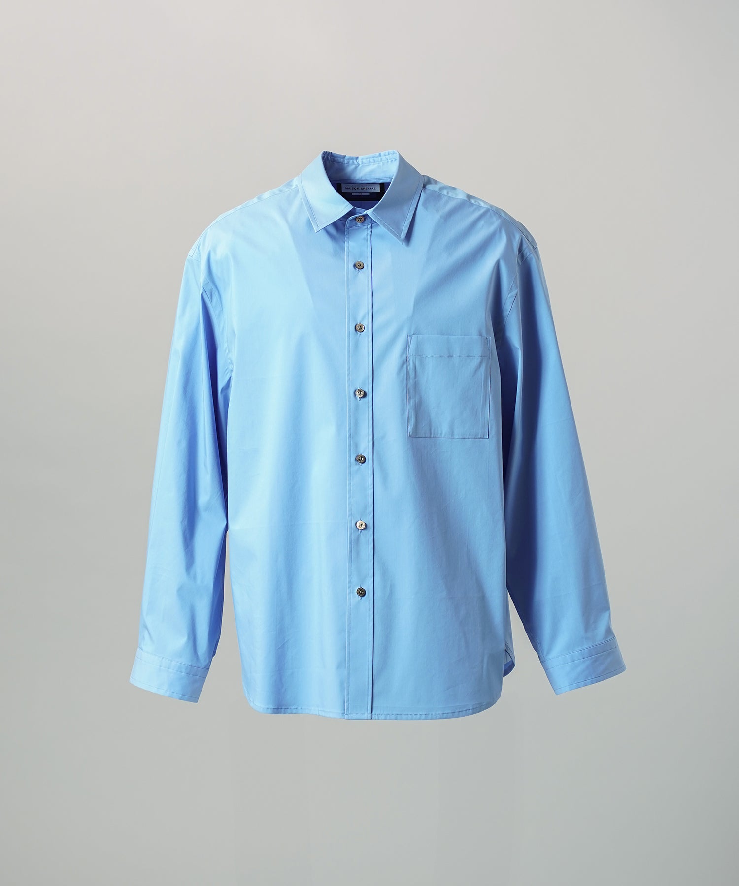 Airy Striped Gabardine Prime-Over Short-sleeved Shirt
