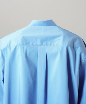 Airy Striped Gabardine Prime-Over Short-sleeved Shirt