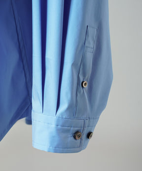 Airy Striped Gabardine Prime-Over Short-sleeved Shirt