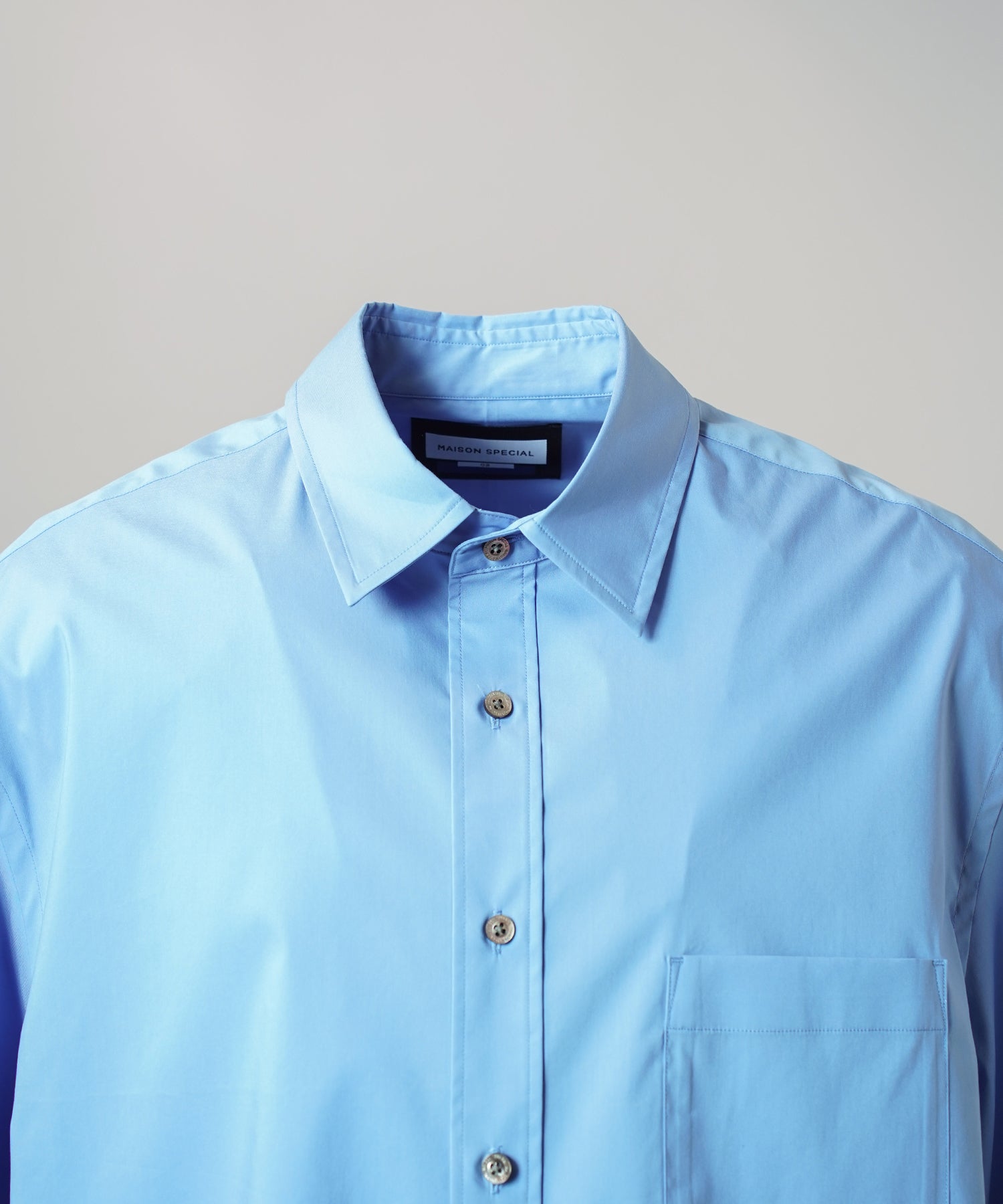 Airy Striped Gabardine Prime-Over Short-sleeved Shirt