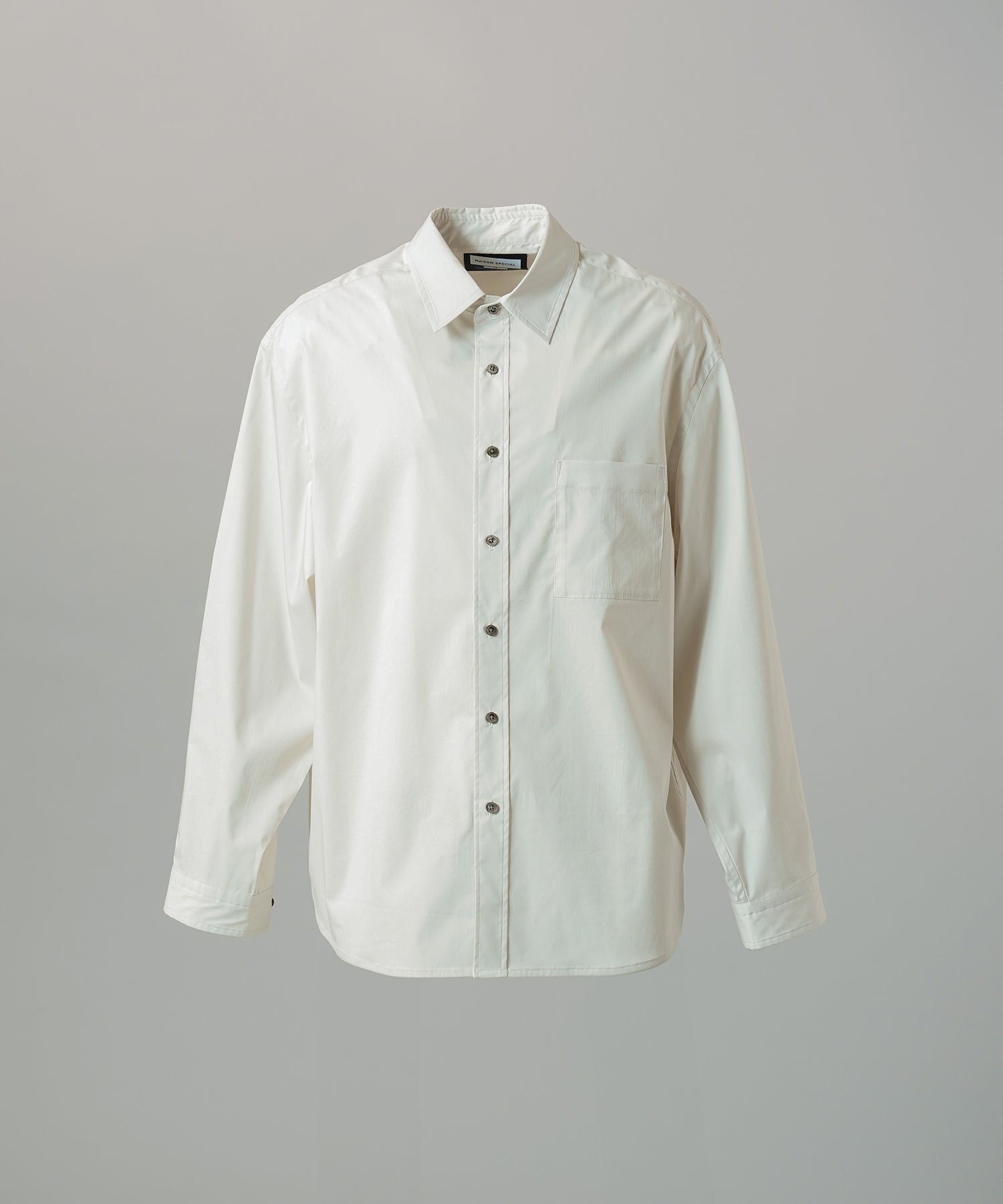 Airy Striped Gabardine Prime-Over Short-sleeved Shirt