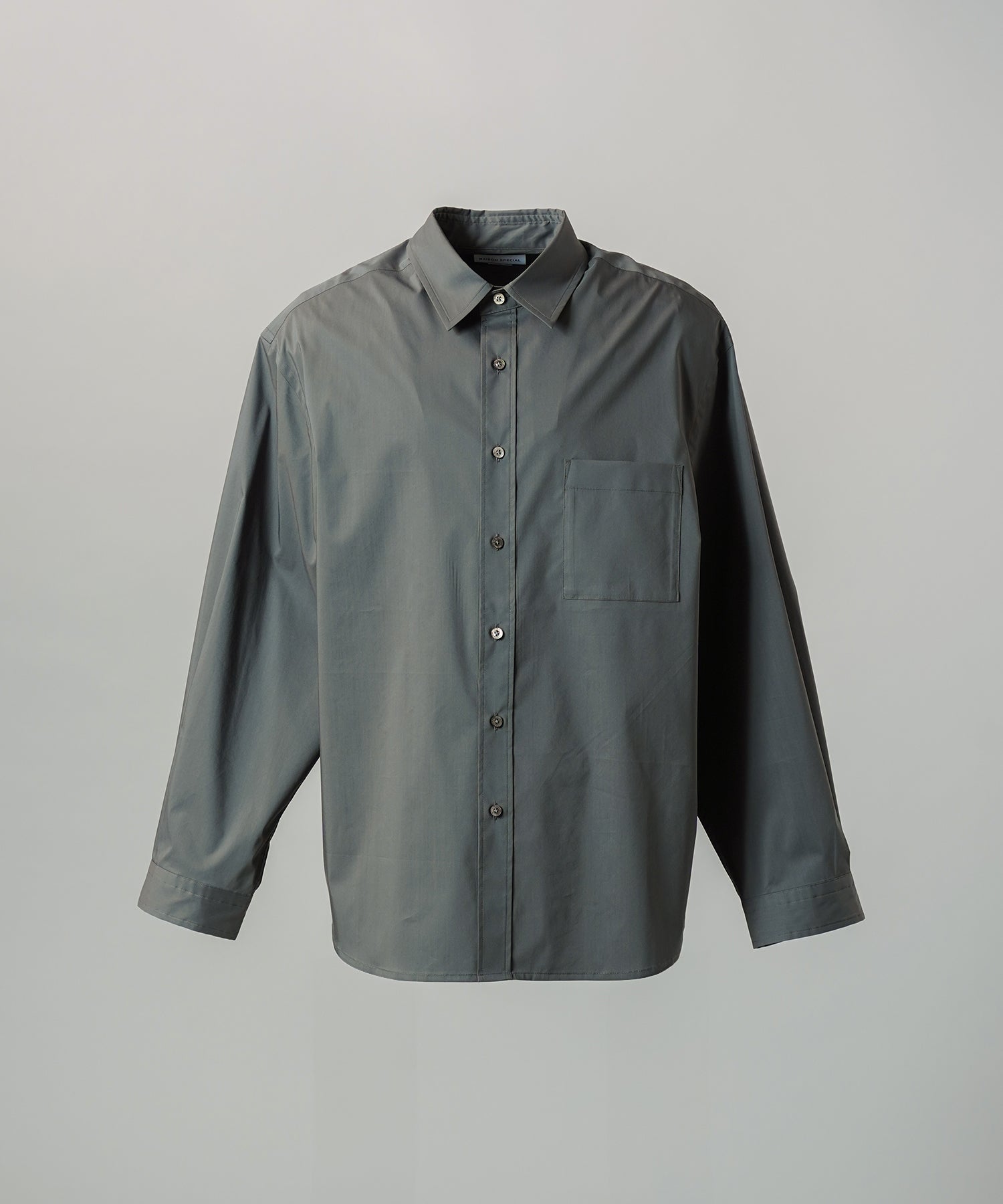Airy Striped Gabardine Prime-Over Short-sleeved Shirt