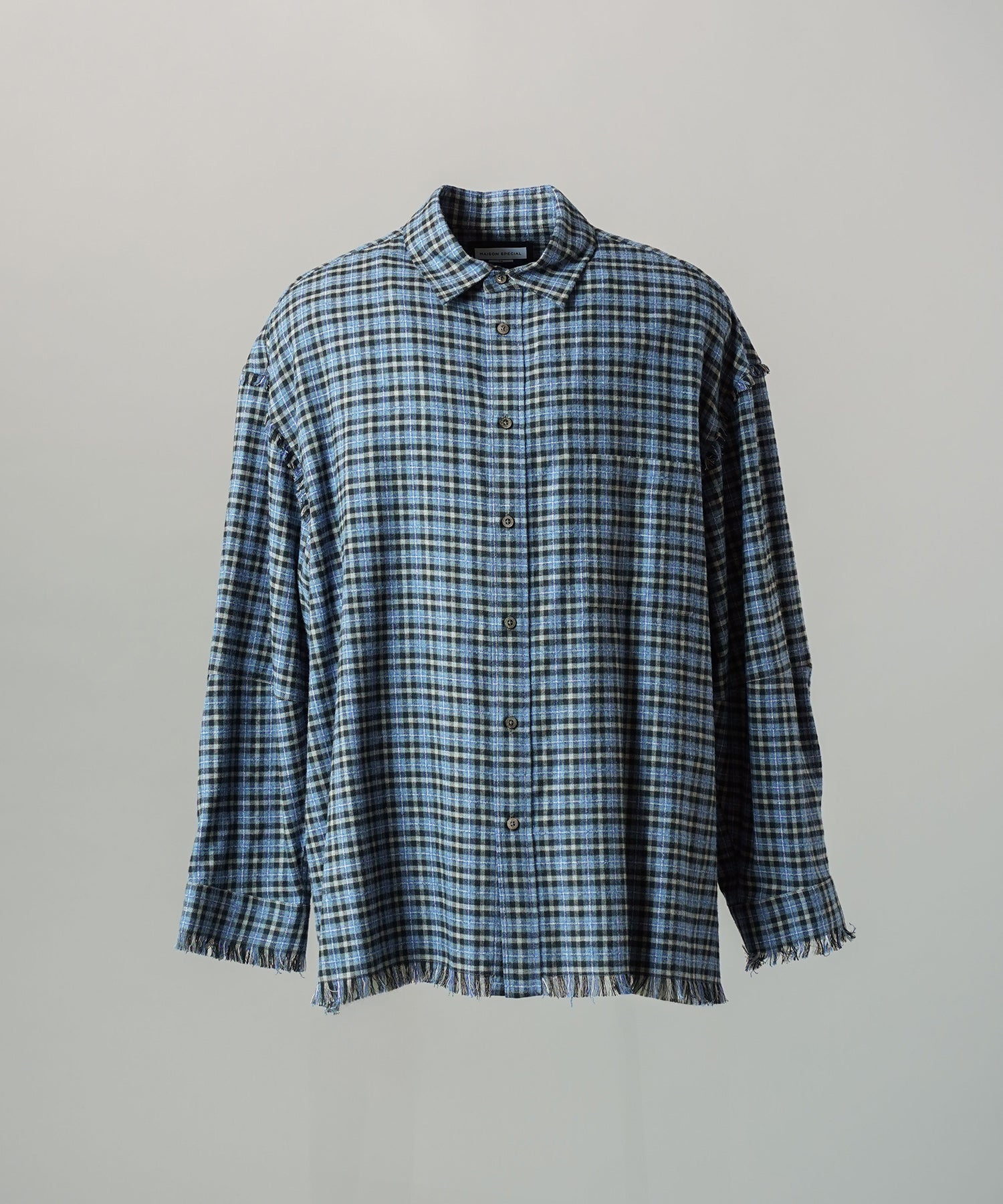 [Italian Dead Stock Fabric] Prime-Over Regular Collar Long Sleeve Shirt