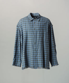 [Italian Dead Stock Fabric] Prime-Over Regular Collar Long Sleeve Shirt