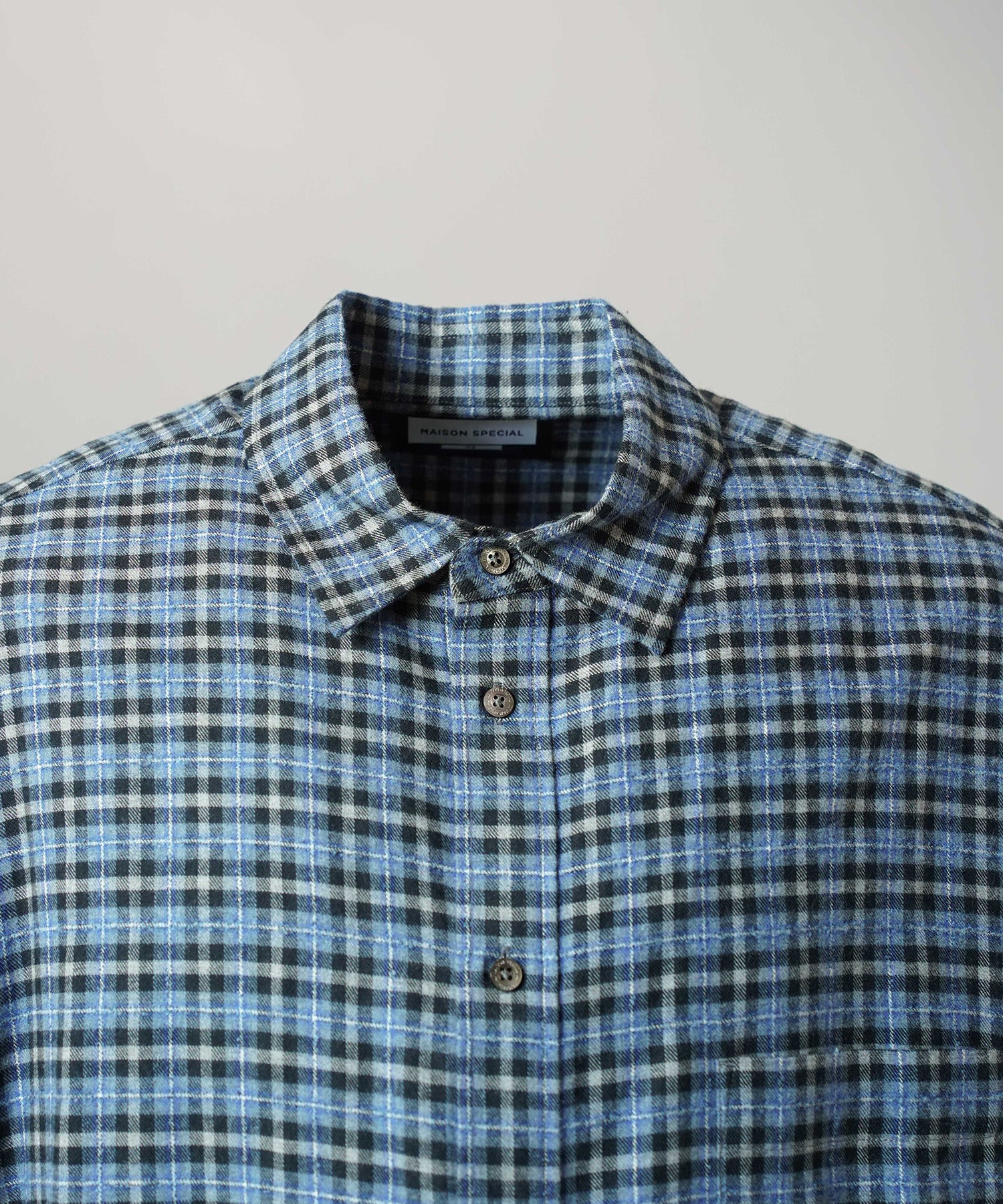 [Italian Dead Stock Fabric] Prime-Over Regular Collar Long Sleeve Shirt