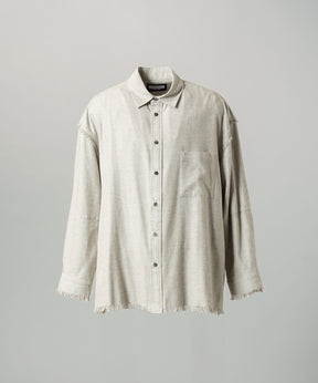 [Italian Dead Stock Fabric] Prime-Over Regular Collar Long Sleeve Shirt
