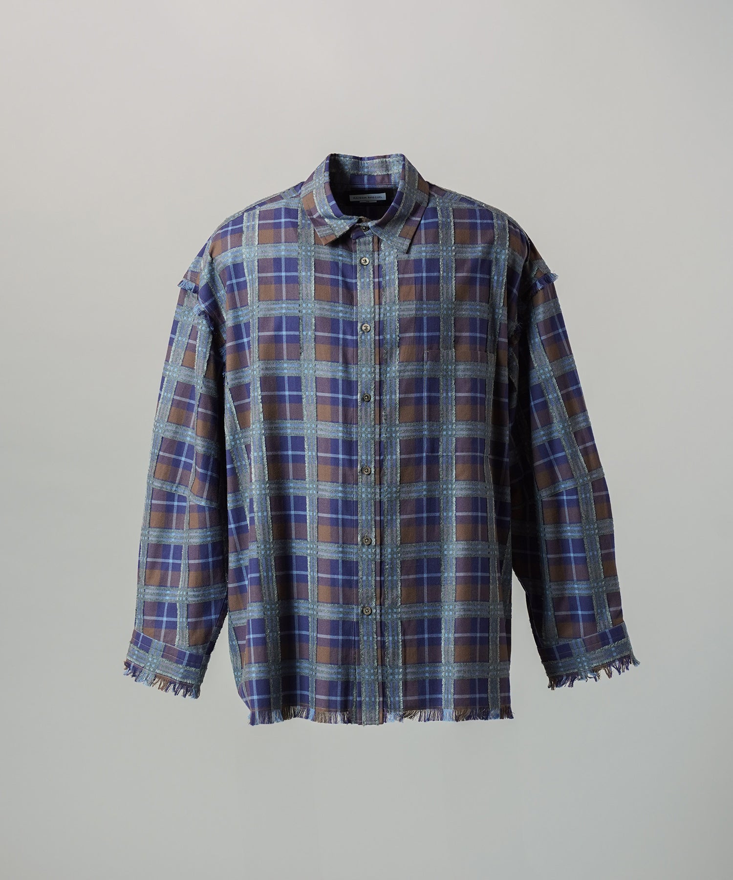 [Italian Dead Stock Fabric] Prime-Over Regular Collar Long Sleeve Shirt