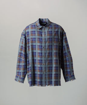 [Italian Dead Stock Fabric] Prime-Over Regular Collar Long Sleeve Shirt