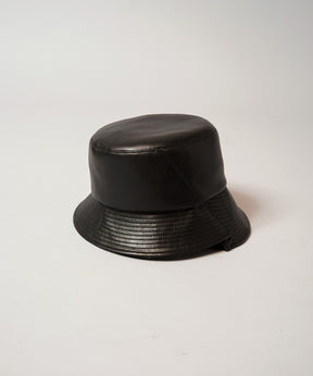 Artificial Leather Side Tack Bucket Hat