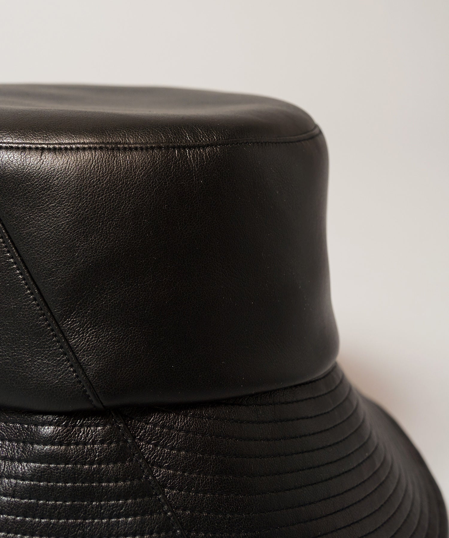 Artificial Leather Side Tack Bucket Hat