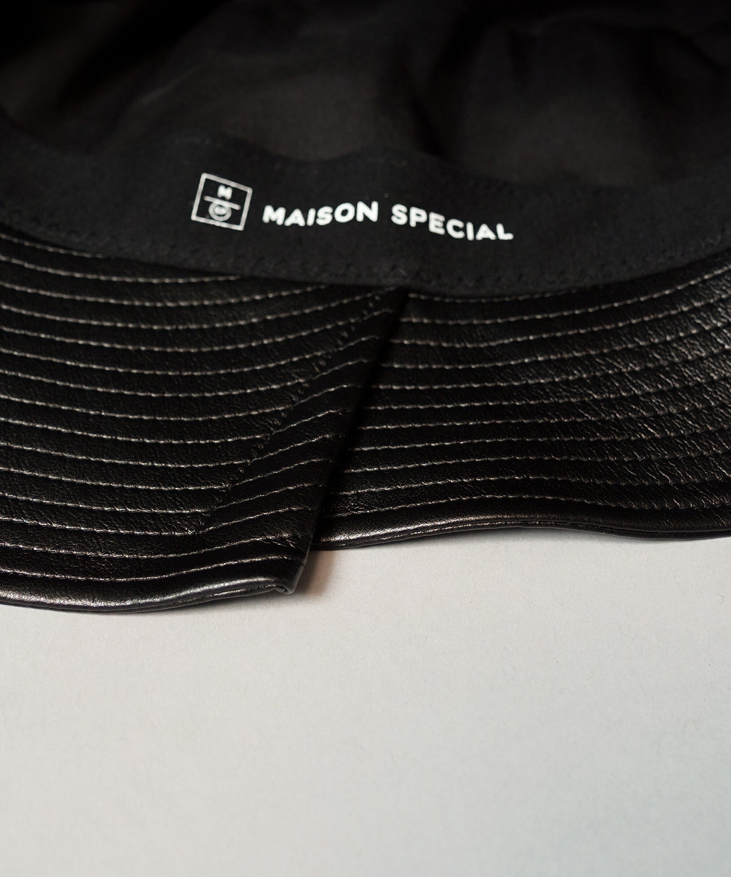Artificial Leather Side Tack Bucket Hat