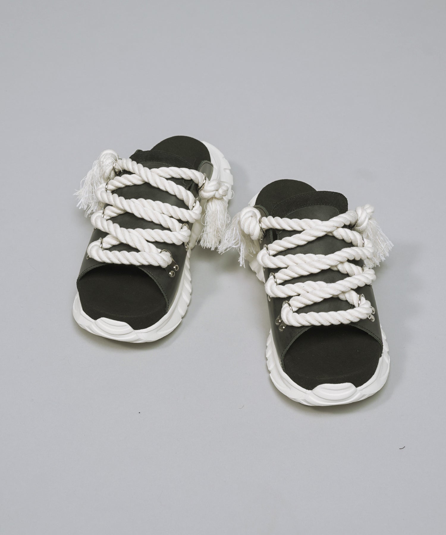 【SPECIAL SHOES FACTORY COLLABORATION】Dog Ear Lace-up Platform Sandals