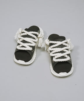 【SPECIAL SHOES FACTORY COLLABORATION】Dog Ear Lace-up Platform Sandals