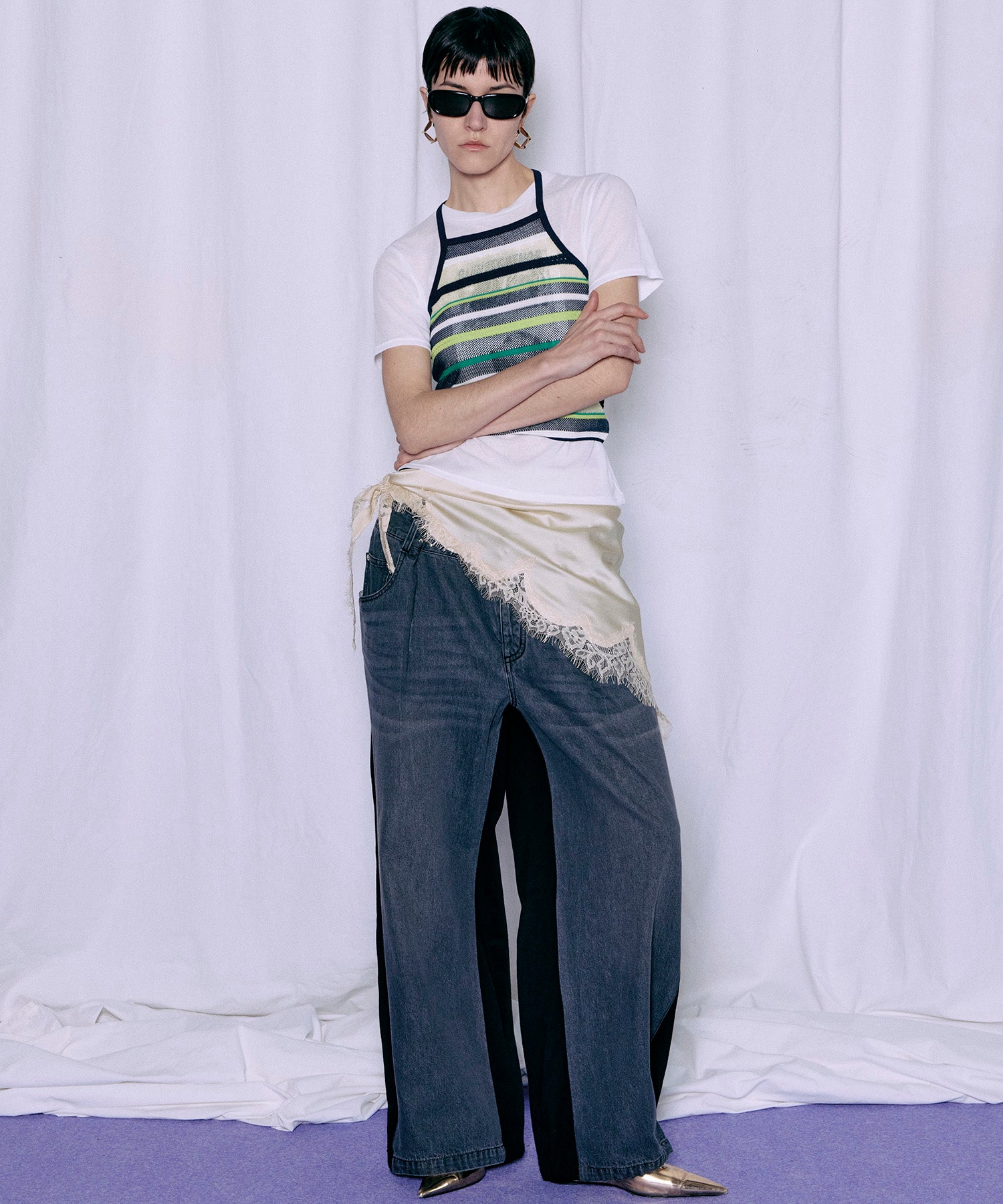 【2026Summer PRE-ORDER】2WAY Back French Terry Denim Pants