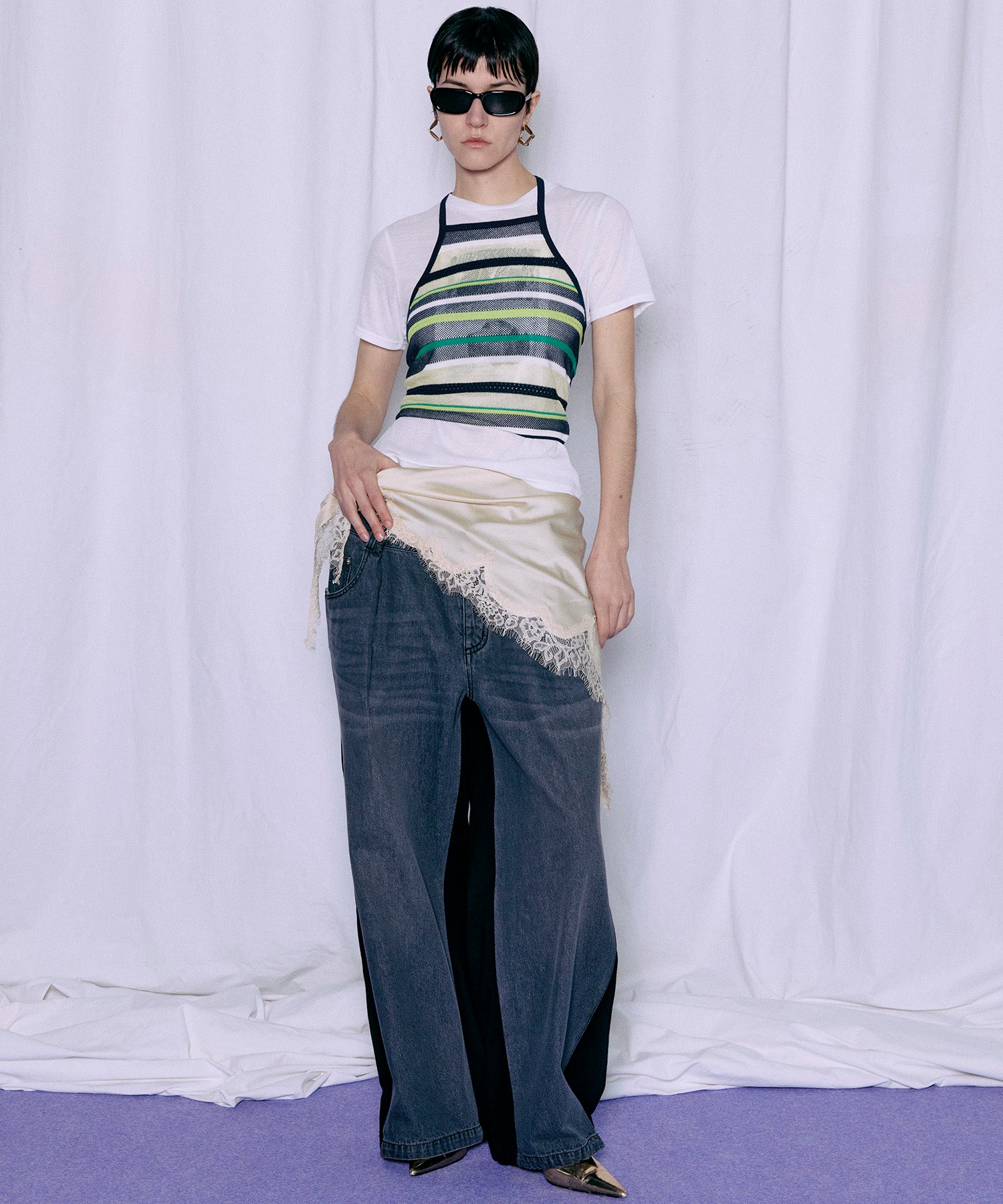 【2026Summer PRE-ORDER】2WAY Back French Terry Denim Pants