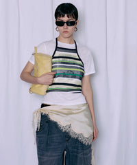 Border American Sleeve Knit Tank