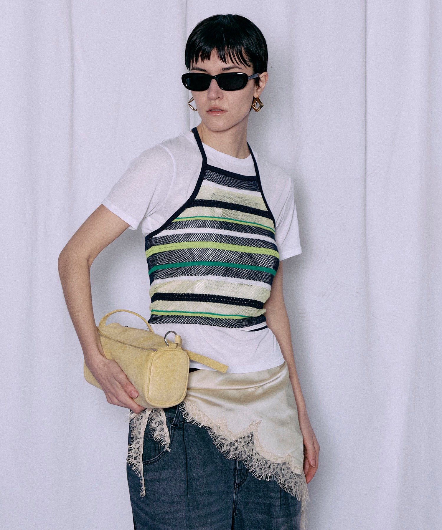 Border American Sleeve Knit Tank