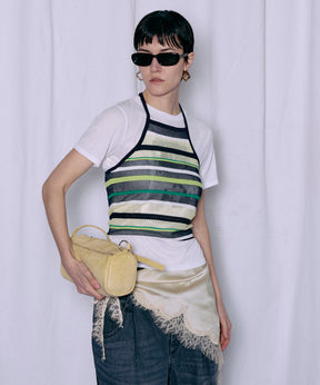 Border American Sleeve Knit Tank