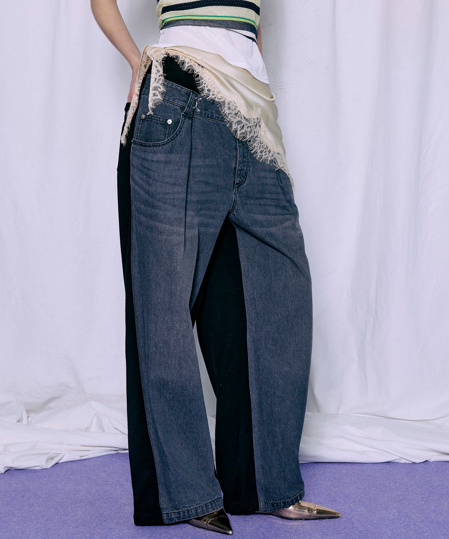 【2026Summer PRE-ORDER】2WAY Back French Terry Denim Pants
