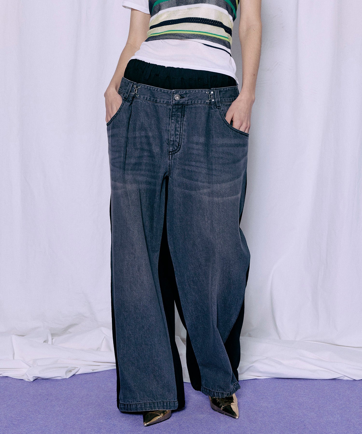 【2026Summer PRE-ORDER】2WAY Back French Terry Denim Pants