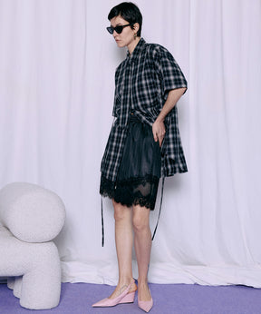 【2026Summer PRE-ORDER】Shadow Stripe Lace Shorts