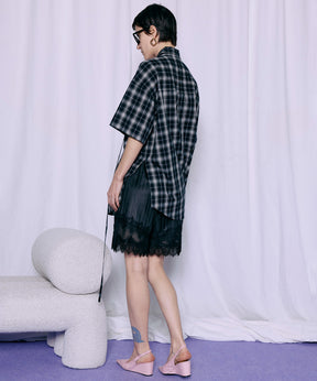 【2026Summer PRE-ORDER】Shadow Stripe Lace Shorts