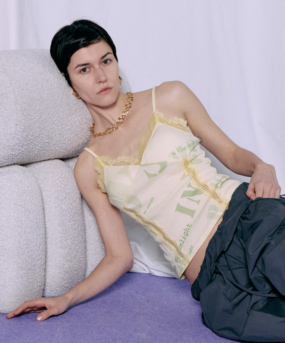 【2026夏季预购】罩杯印花吊带背心