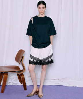 【2026Summer PRE-ORDER】Shadow Stripe Lace Shorts