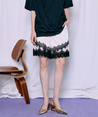 Shadow Stripe Lace Shorts