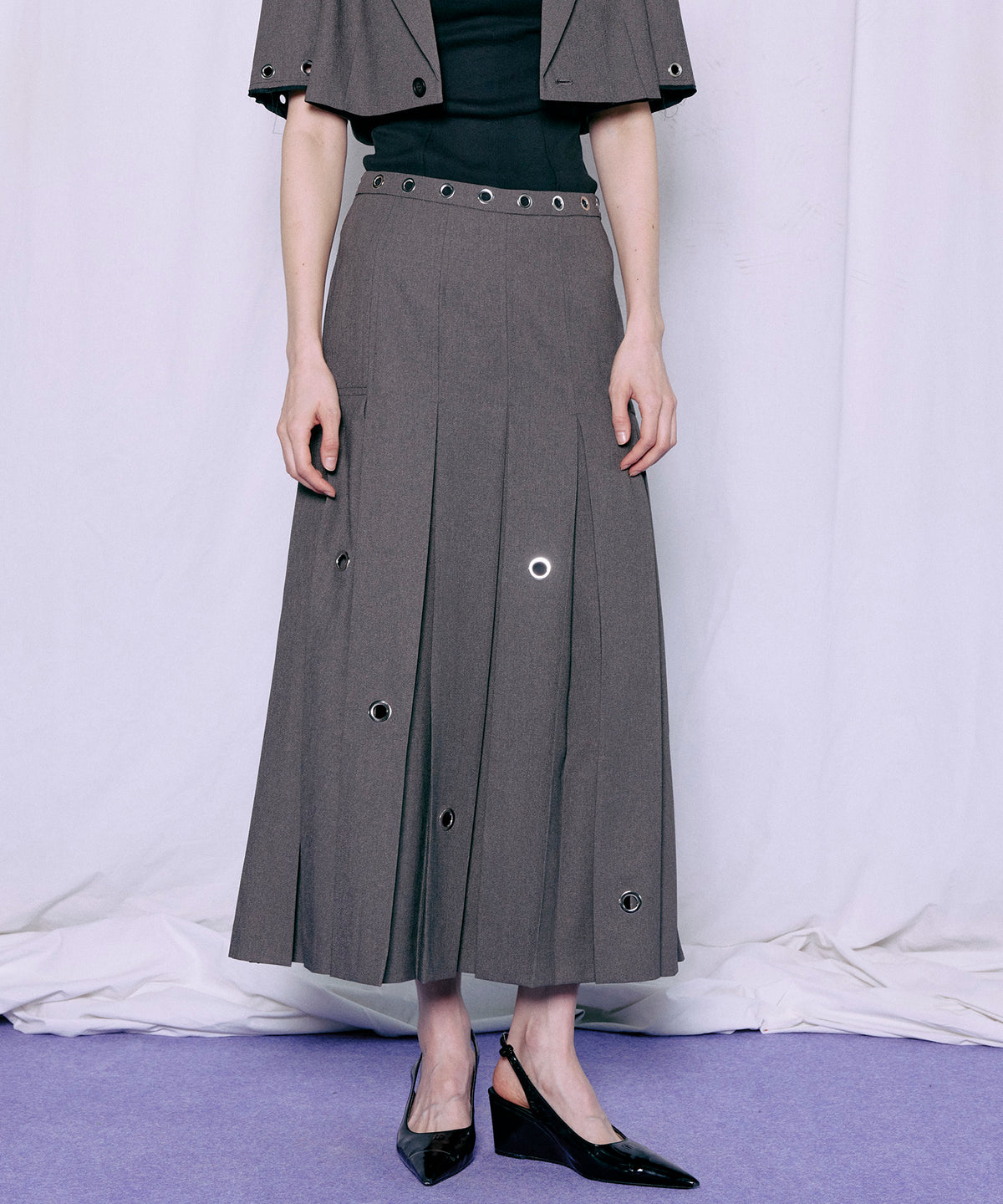 【2026Summer PRE-ORDER】Eyelet Pleated Skirt