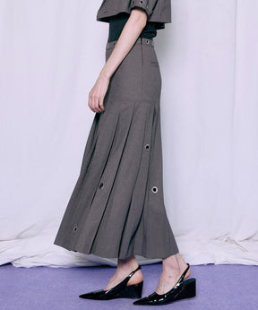 [2026Summer PRE-ORDER] Eyelet Pleated Skirt
