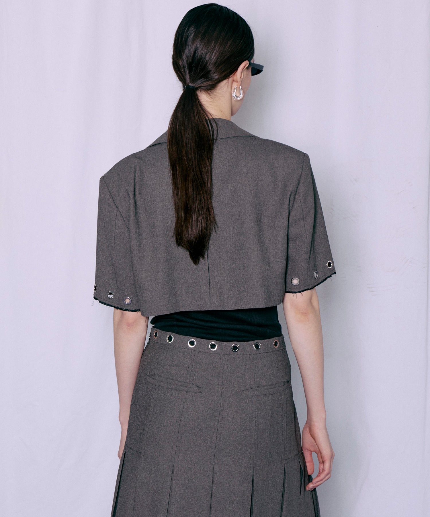 Eyelet Short Jacket