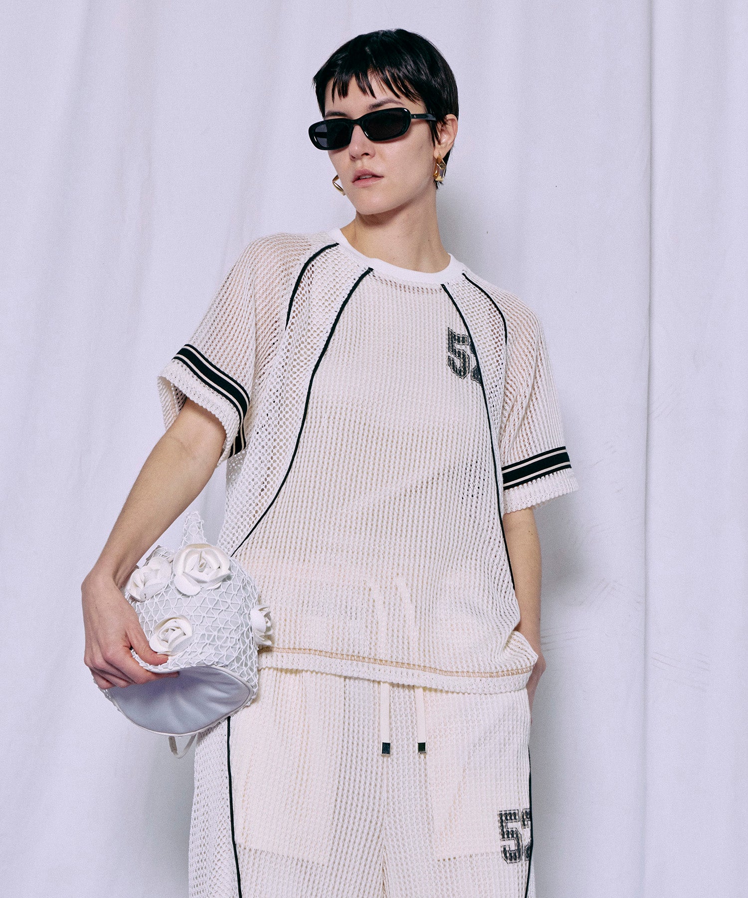 Numbering Mesh T-Shirt