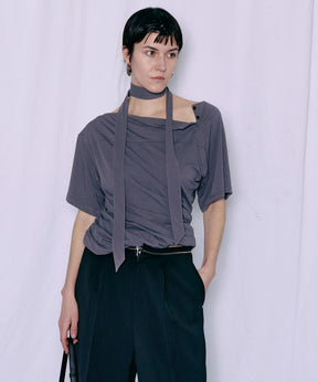 Tie Detail 2WAY Twist T-Shirt