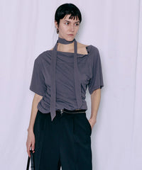 Tie Detail 2WAY Twist T-Shirt