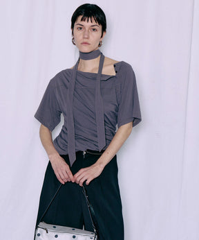 Tie Detail 2WAY Twist T-Shirt