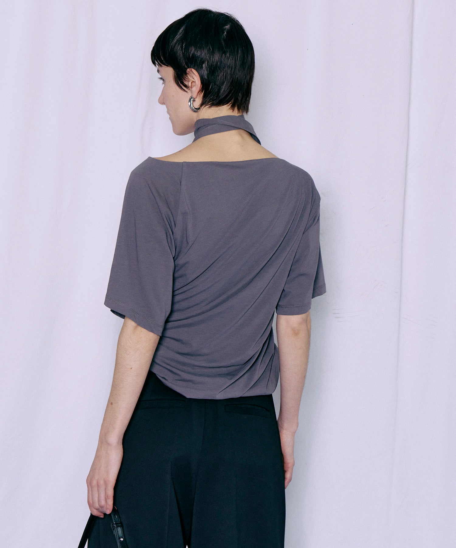 Tie Detail 2WAY Twist T-Shirt