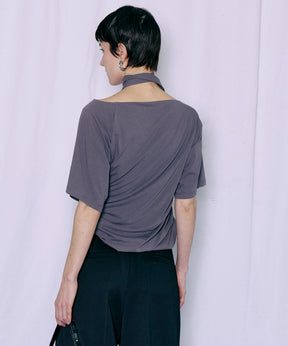 Tie Detail 2WAY Twist T-Shirt