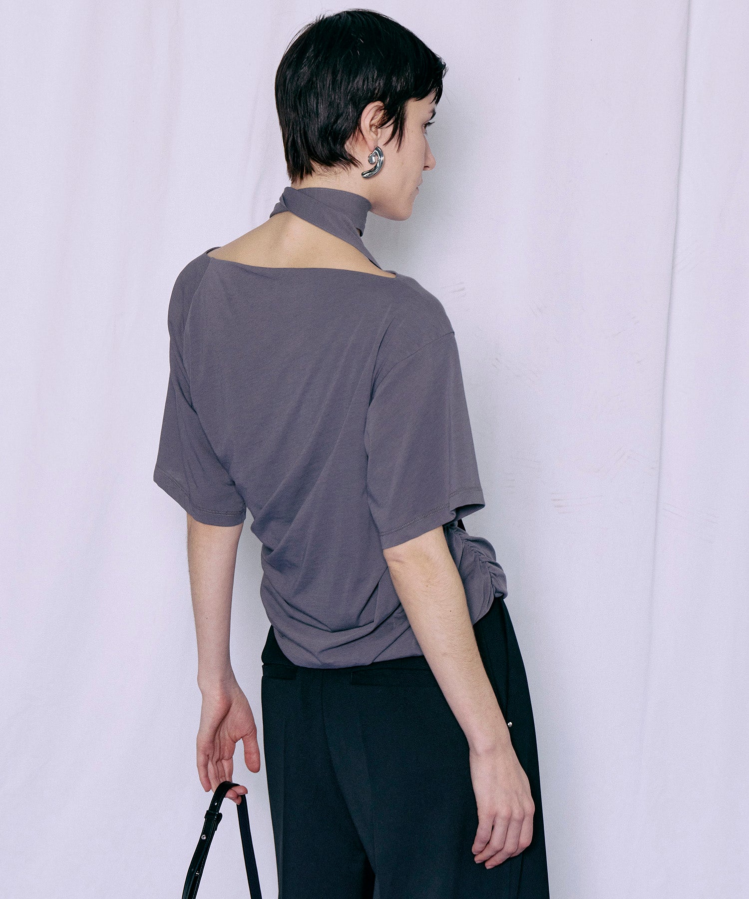 Tie Detail 2WAY Twist T-Shirt