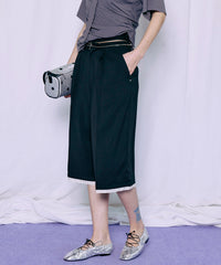 Tulle Layered Midi Pants