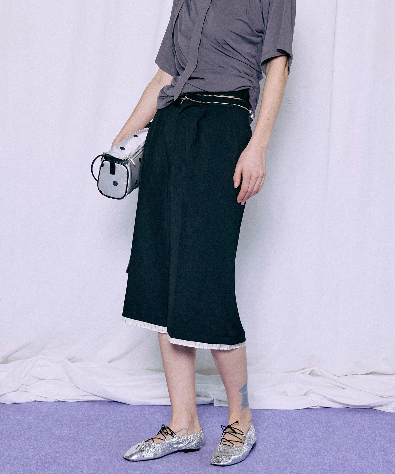 【2026Summer PRE-ORDER】Tulle Layered Midi Pants