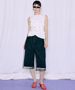 【2026Summer PRE-ORDER】Tulle Layered Midi Pants