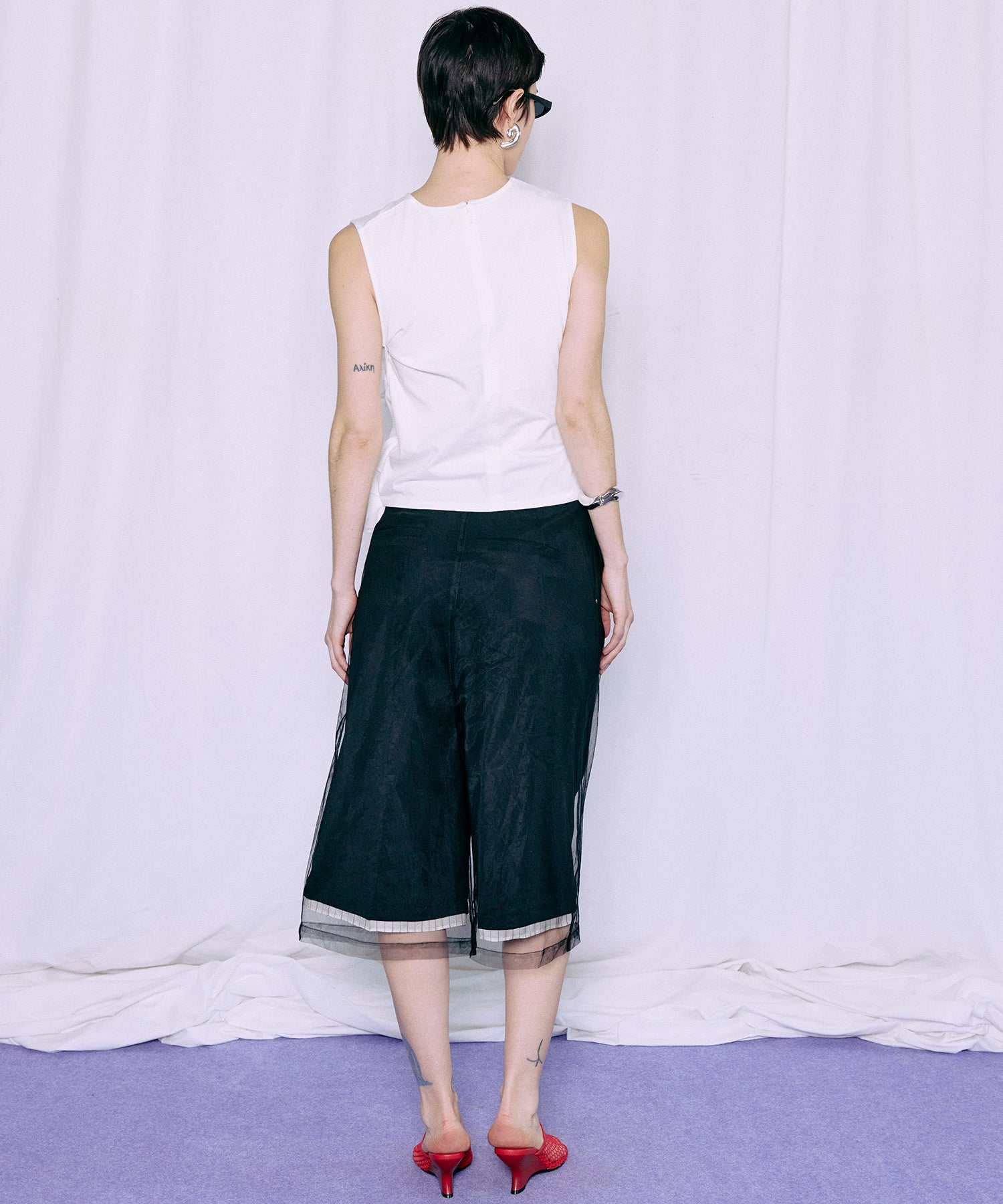 【2026Summer PRE-ORDER】Tulle Layered Midi Pants