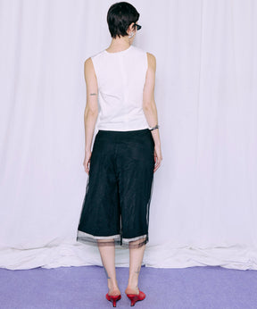 【2026Summer PRE-ORDER】Tulle Layered Midi Pants