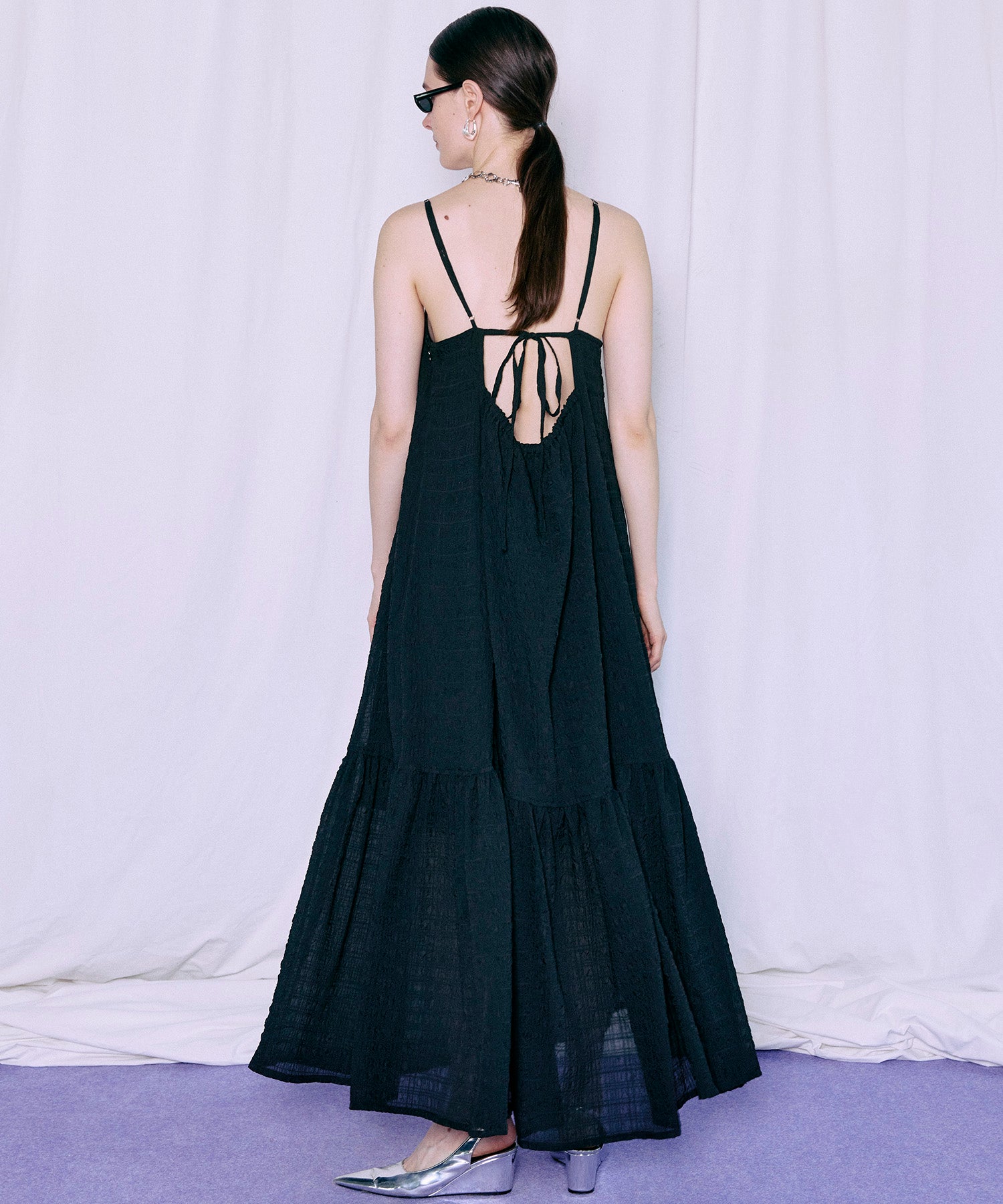 【新品未使用】THE SHISHIKUI ribbon cami/BLACK RIBBON CAMI