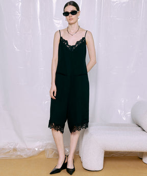 【2026Summer PRE-ORDER】Lace Trim Short Jumpsuit