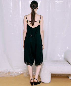 【2026Summer PRE-ORDER】Lace Trim Short Jumpsuit