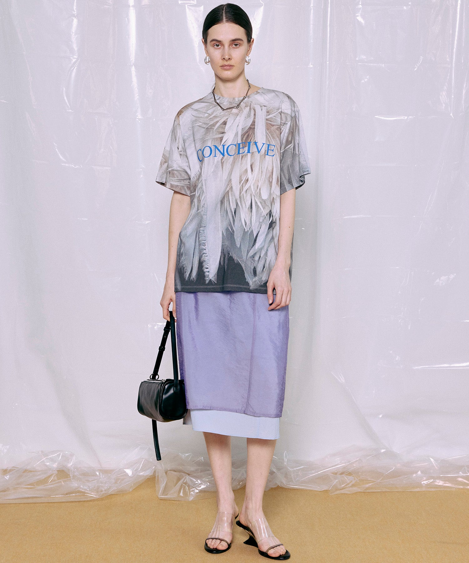 Sheer Layered Color Skirt