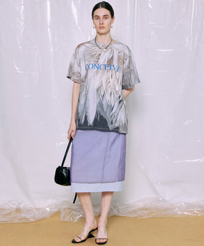 Sheer Layered Color Skirt