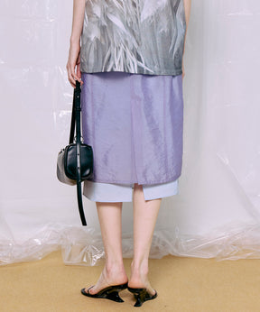 Sheer Layered Color Skirt